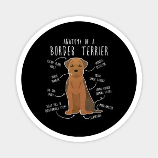 Border Terrier Grizzle and Tan Dog Anatomy Magnet